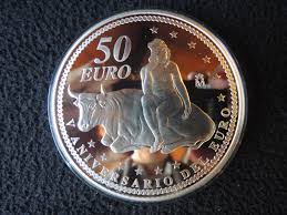 Cztery strony na każdej opisane miejsca w tym jedno wolne na kolejne państwo strefy euro. Moneta Srebrna 50 Euro 2007 Rok Hiszpania Numimarket Pl