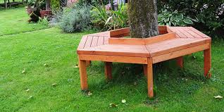 So kann die breite variiert werden, indem längere oder kürzere holzbretter verwendet werden. Bauanleitung Fur Eine Gartenbank Um Einen Baum Holz Lumbeck