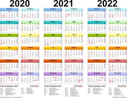 The year 2021 is this year. 2020 2021 2022 Calendar 4 Three Year Printable Pdf Calendars Free Print Calendar Printable Calendar Template Calendar Printables