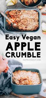 Vegan Sugar Free Apple Crumble With Oats Gluten Free Recipe Vegan Crumble Vegan Holiday Recipes Vegan Dessert Recipes
