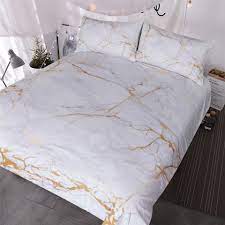 Ships free orders over $39. Blessliving Gold White Marble Bedding Set Blessliving