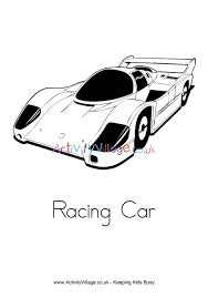 These coloring pages feature the best sports cars. Racing Car Colouring Page