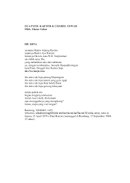 Puisi Ibu Rendra Koleksi Puisi