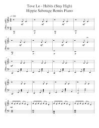 We did not find results for: Tove Lo Habits Stay High Hippie Sabotage Remix Piano Sheet Music For Piano Solo Download And Print In Pdf Or Midi Free Sheet Music For Righteous By Hippie Sabotage