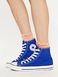 Black And Blue Converse High Tops Chuck Taylor All Star Hi Top Converse Sneakers In 2020 Blue Converse High Tops Outfits With Converse Blue Converse
