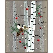 Birch Birds II by Grace Popp Framed Canvas Wall Art - Overstock - 34281842