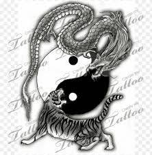 Yin yang tattoos, also known as taijitu, is composed of two sides. Yin Yang Dragon And Tiger Tattoo Png Image With Transparent Background Toppng