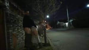 sex in public naked girl showing her pussy and tits to voyeurs fucking with  the door open