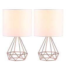 Co Z Modern Table Lamps For Living Room Bedroom Set Of 2 Rose Gold Desk Lamp With Hollowed Out Base A In 2020 Rose Gold Bedroom Table Lamps For Bedroom Rose Gold Lamp