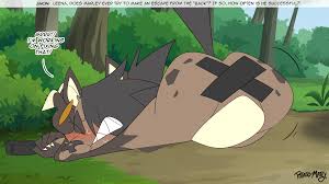 Potateymatey presenting hindquarters female anthro rear-view