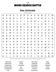 Word search puzzles can be. Sea Animals Word Search Online Word Game Printable Free