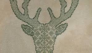 When you have it framed in a traditional looking frame, you'll have a total masterpiece! Deer Head Silhouette Cross Stitch Patterns With Alternative Blackwork Pattern For Stitching