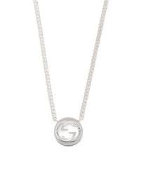 Made In Italy Sterling Silver Gg Groove Double G Necklace Necklace Silver Sterling Silver