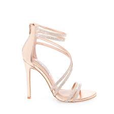 Steve Madden Women S Sweetest Dress Sandals In Rose Gold Modesens Pink Sandals Heels Stiletto Sandals Fancy Shoes