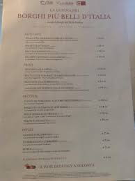 Menu Picture Of Eataly Roma Rome Tripadvisor