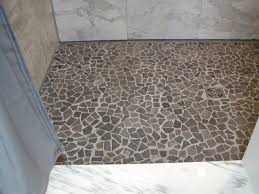 Grey Mosaic Tile Pebble Tile Shop Grey Mosaic Tiles Mosaic Flooring Shower Floor