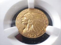 The coin features the portrait of liberty on its obverse and an eagle on the reverse. 1912 Us Gold Indian 2 1 2 Dollar Quarter Eagle Coin Ngc Au58 Au58 Pcgs Auction Prices
