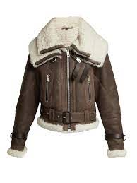 Shearling And Leather Aviator Jacket Burberry Matchesfashion Com Uk Aviator Jackets Jacket Drawing Leather Jacket
