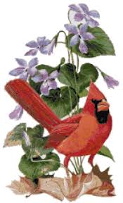 Cross stitch designers are listed alphabetically by first name. Illinois State Bird And Flower Northern Cardinal And Purple Violet Counted Cross Stitch Pattern Cross Stitch Counted Cross Stitch Patterns Cross Stitch Patterns