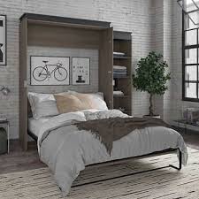 orion queen wall bed with open shelves in 2021 wall bed queen murphy bed bed