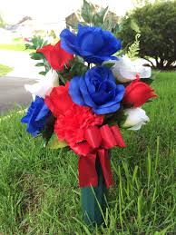 Maybe you would like to learn more about one of these? Patriotic Silk Bouquet Cemetery Memorial In Greenfield Wi Kathy S 2nd Chance Plants Llc