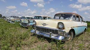 Under Dust And Rust New Classic Cars Go Up For Auction Classic Chevy Trucks Scrap Car Classic Cars
