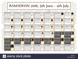 Ramadan Calendar 2016 Includes Fasting Calendar Moon