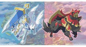 Tơm Y Case On Twitter I Imagined Designs For The Sword And Shield Legendary Pokemons Pokemonswords Pokemon Pictures Pokemon Fakemon Pokemon Images