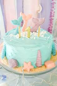 Birthday Cakes For Ladies 2020 Mermaid Birthday Party Ideas Photo 1 Of 25 In 2020 1st Birthday Party For Girls Dinosaur Birthday Cakes Girls Birthday Party Themes