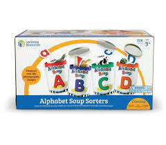 Support alphabet awareness by recognizing letter sounds and shapes. Alphabet Soup Sorters Learning Tree Educational Store Inc