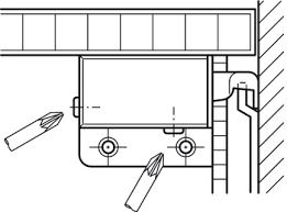 cabinet hanger, screw mounted in the
