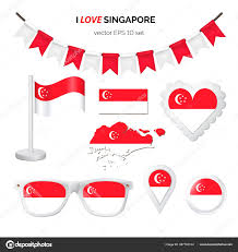 Whether you are at the national day parade (ndp) at the padang, or joining in the party from marina bay or the heartland. Vektorgrafiken Singapore National Day Vektorbilder Singapore National Day Depositphotos