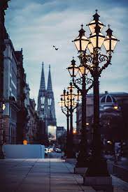 A Man Is A Very Small Thing And The Night Is Very Large And Full Of Wonders Vienna Austria Vienna Outdoor Lamp Posts
