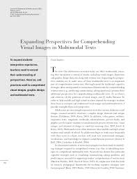 And exposition reflects a similarity in the range of difficulty in these items and closeness in the relations. 2011 Expanding Perspectives For Comprehending Visual Images In Multim