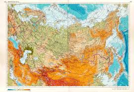 From the pyrenees (not labeled on this map, but make up the line that stretches from the bay of biscay to the mediterranean sea, around toulouse, france) to the ural mountains, one can have a successful agricultural career in these lands that stretch around. Large Detailed Physical Map Of Russia In Russian Russia Europe Mapsland Maps Of The World