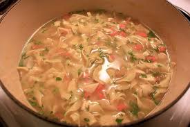 Making Homemade Chicken Noodle Soup With Frozen Chicken Thighs Made Broth Not From Box Just A Chicken Noodle Soup Homemade Crockpot Soup Recipes Amazing Food