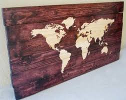 Grand Monde Carte Maison Decor Murale En Bois Art Carte Murale Etsy In 2020 Wall Art Decor Living Room Wood Wall Art Large Wood Wall Art
