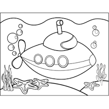 Download and print these submarine to print coloring pages for free. Submarine Coloring Page