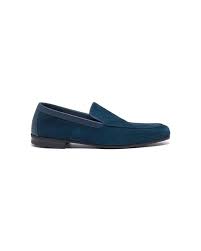 John Lobb Teal Blue Tyne Suede Loafers Men Shoes Loafers Tyne Suede Loafers For Men Lyst