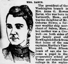 Biographical Sketch of Annie Howes Barus