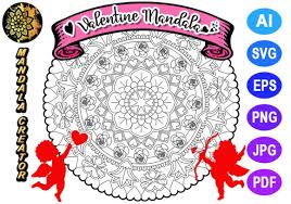 Download Valentine Mandala For Adult Coloring 08 Graphic By V Design Creator Creative Fabrica Yellowimages Mockups