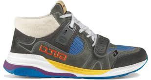 Gucci Ultrapace Mid Opaque Grey Black Grey Navy Marathon Running Shoes Sneakers 598132 0pvw0 1260 598132 0pvw0 1260