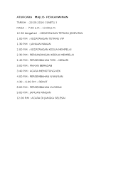 Kinilah masa untuk anda dan pasangan anda untuk memulakan. Aturcara Majlis