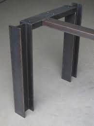 I Beam Table Base Windfall Lumber Steel Bar Stools Metal Furniture Steel Furniture