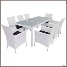 Extra Large Garden Set White Rattan 8 Seater Glass Dining Table Chairs Cushion Gpm Outdoor Dining Set Outdoor Dining Table Outdoor Wicker Furniture