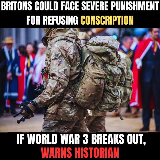 What will happen if you refuse conscription for WW3 under Kier Starmer? If World War 3 breaks out, there are likely to be ways to legally avoid being called up to fight