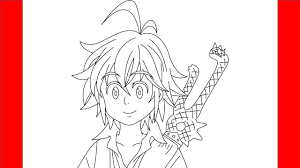 Meliodas「メリオダス」 is the dragon's sin of wrath and captain of the seven deadly sins, formerly the owner of the renowned tavern boar hat, and is the main protagonist of the series. How To Draw Meliodas From Seven Deadly Sins Step By Step Drawing Youtube