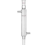 StonyLab Condensador Liebig de vidrio borosilicato con junta de 24/40, 200  mm, longitud de chamarra, condensador de vidrio de laboratorio : ...