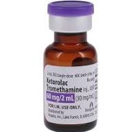 Ketorolac Tromethamine Injection 60 mg/2 mL Single Dose Vials 2 mL, 25/Tray  (Rx)