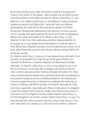 In contrast, martin luther king sees the whites more as victims of violence than creators of violence. Essay On Mlk And X Docx Malcolm X Vs Martin Luther King Jr Introduction Martin Luther King Jr And Malcolm X Are Two Persons Out Of Many That Defiantly Course Hero